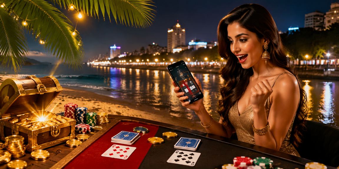 IPL cricket fans playing Teen Patti on mobile devices at night